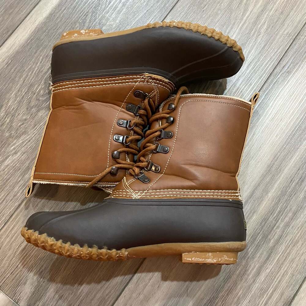 Esprit Harbour Women's Brown Faux Fur Lined Lace-Up Duck Boots Size 8M